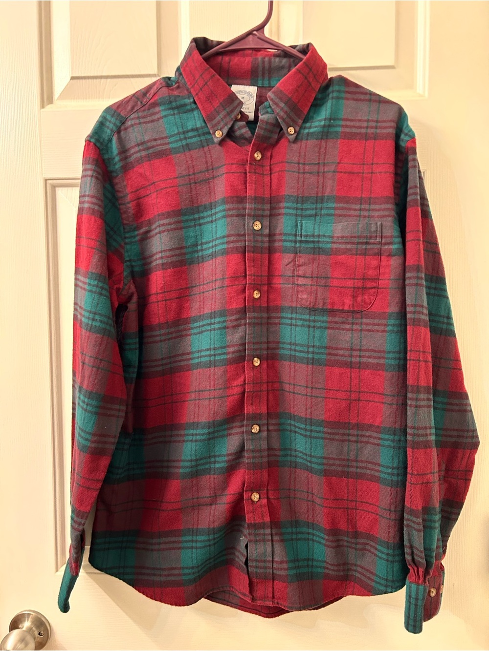 Brooks Brothers Red & Teal Plaid Button-Down Shirt